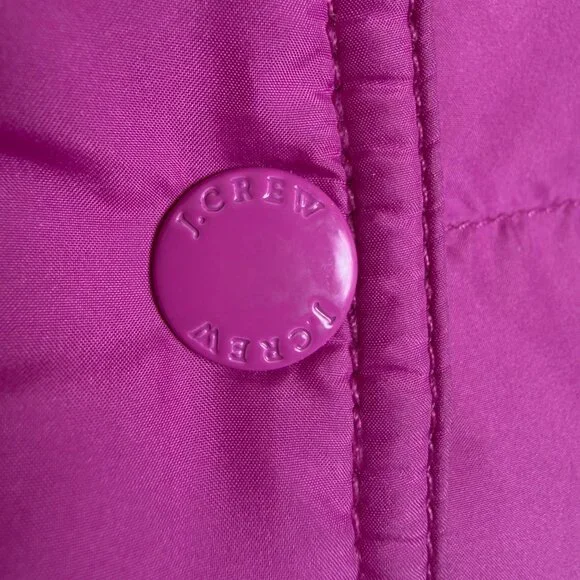 J.Crew Down Puffer Vest Purple /Magenta Size M Pre owned - Picture 7 of 16